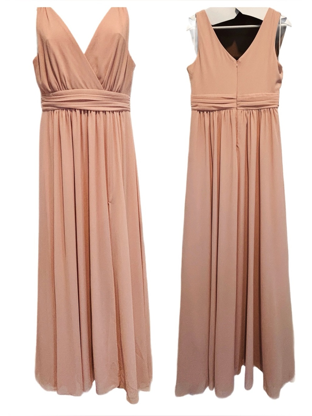 Lulu's Thoughts of Hue Bridesmaid Maxi Dress Blush Pink L - Picture 2 of 7